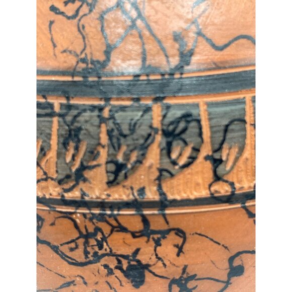 Native American Etched Horse Hair Pottery Vase Signed M Clark Navajo - Picture 3 of 14